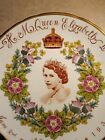 1953 Queen Elizabeth Ii Coronation China Plate Tuscan Fine English Bone China