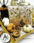 I Love Fall Cross Stitch Pattern Sampler Primitive Raven Crow Halloween Cushions