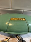 Vntg Singer Button Holer Sewing Machine Attachment In Green Case   5 Attachments