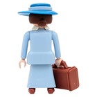 Playmobil Figure Victorian Woman Blue White Suitcase Hat City House
