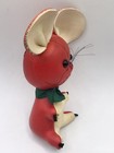 Vintage R  Dakin   Co Red White Leather Christmas Mouse Dream Pets Japan 6 