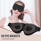 2x 3d Travel Silk Eye Mask Sleeping Soft Padded Shade Cover Rest Relax Blindfold