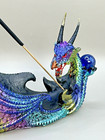 New In Box Mystical Dragon With Orb Incense Stick Holder burner