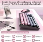 Wireless Keyboard And Mouse Combo Mofii 104 Round Keycaps Retro Typewriter