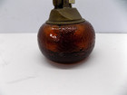 Vtg Amber Orb Viking Glass Mcm Table Lighter 2 1 2  X 2 1 2  Japan