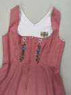 Vtg Red Folk Fest Long German Bavarian Tyrol Dirndl Dress Oktoberfest Size 40