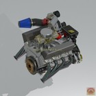 1 25-1 24 Scale Ford 427 Supercharged Engine Kit Resin Printed