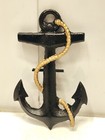 Small Vintage Replica Marine Anchor     Antique Black Iron Nautical Home Decor