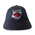 Vintage 90s Fila Us Open 96    Hat Cap Snapback Tennis Made In Usa Mens Rare Black