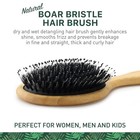 Natural Boar Bristle Hair Brush For Women  Men  Kids  Dry And Wet Detangling Hai