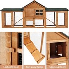 80in Wooden Rabbit Hutch  Outdoor Chicken Coop  Bunny Hutch Pet House Bunny Cage