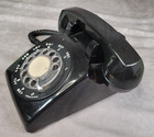 Vintage Bell System Rotary Desk Telephone Black Western Electric  untested as Is
