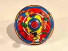 Vintage Made In Usa Tin Metal Spinning Top Toy