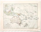 1916 Map Australia New Zealand Oceania Pacific Island Philippine Political Dwss9