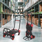 New 2-in-1 Luggage Trolley Foldable Hand Cart For Luggage  Travel  Office Red