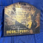 Rare Antique Vintage Buss Fuse Clear Window Lady Tin Store Display  1920s  30   s