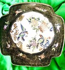 Antique  Bird Bowl Porcelain Bowl Birds Japan  Satsuma Style 1940gilded Large