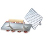 Vollrath 47708 Stamped Chrome Plated Steel Steak Weight W  Wood Handle