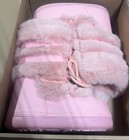 Winter Snow Boots Women Boots Fluffy Furry Fuzzy Faux Fur Boots Lace Up Middle