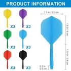 One Piece Dart Flights Sets 12pcs With 4 Colors Standard Shaped Dart Flights For