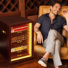 Ebony Cigar Humidor Cabinet With Digital Hygrometer And Led Lighting