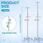 Iv Pole Portable Poles With Wheels 4 Hooks 5 Wheels Iv Fluid Bag Stand Stainl   