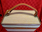 Vintage Hartmann Tweed  Leather Make-up Train Case Original Pouch Mirror no Keys