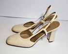 St John Vintage Leather Slingback Pump Heel Shoes Size 9