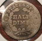 1853 Arrows Seated Liberty Half Dime  2 Cull