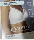 M s Body Cool Comfort Cotton Mix Fullcup Bralette Inner Support In Grey Sz 32gg