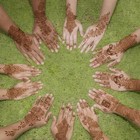 9 Sheet Henna Stencils Temporary Tattoo Stencils henna 8 2 l X 4 7 w  Black
