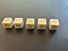 Vintage Bakelite Poker Dice - Set Of 5 Dice