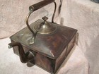 Fabulous Late 19th To Early 20th Century Copper Decorative  square  Tea Kettle