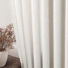 2 Panels Set Cream Linen Curtains 108 Inches Long For Living Room Extra Long