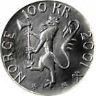 Norway 100 Kroner Silver Proof 2001 Alfred Nobel Peace Prize