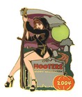 Hooters Restaurant Collectible Happy Halloween Grim Reaper Witch Girl Lapel Pin