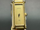  exc 5  Vintage Gucci 1500 Gold Dial Bangle Women s 12mm Quartz Watch From Japan