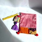 Handmade Thai Pink Fabric Wristlet Pouch Zipper Bag Floral 6  X 8 