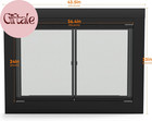 Fireplace Glass Cabinet-style Door  Black Finish  Large  Decorative Fireplace Sc