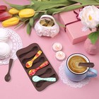 3-pack Silicone Chocolate Spoon Molds Kit 6 Cavity Edible Hot Cocoa   Coffee Sti