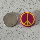Small Peace Sign Hippie Anti War Pinback Button  47164
