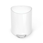 Simplehuman    6l Semi Round Step Trash Can  White Steel