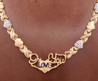 17  I Love You Kisses   Hearts Necklace 14k Gold-plated Silver 925 Xoxo