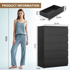 Jocoevol Black 5 Drawer Dresser 15  D X 23 7  W X 40 4  H For Bedroom