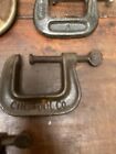 Lot Of 6 Vintage Antique Cin Tool   Co  Drop Forged Heavy Duty Metal C-clamps