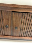 Mid Century Modern Rolling Bar Cart Cabinet Server Expanding Shelf Storage