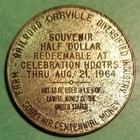 1964 50c So Called Half Dollar  Orrville Oh Centennial Brass  Token Medal