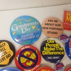 Large Lot Walmart Employee Promo Advertising Oldschool Round Pin Buttons Vintage