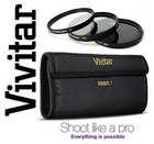 Vivitar 3-pcs Hd Uv Polarizer   Fld Filter Kit For Canon Eos Rebel T7i Sl2 77d