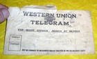 1926 Antique Western Union Telegram Found In Original Envelope